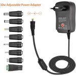 Adaptateur dalimentation universel 30w ac dc 3 45 5 6 75 9 et 12 v avec 8 prises 1500 ma max 12 m Adaptateur dalimentation universel 30w ac dc 3 45 5 6 75 9 et 12 v avec 8 prises 1500 ma max 12 m