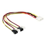 Adaptateur dalimentation ventilateur - delock - 83343 - connecteur molex (4 - pin) - longueur 30cm