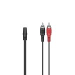 Adaptateur audio, 2 fiches rca mles - jack stro femelle 3, 5 mm