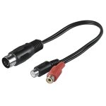 Adaptateur audio din m�le 5 p�les vers 2xrca