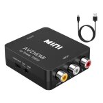 Adaptateur audio - vid�o - convertisseur rca vers hdmi - 1080p - noir - mini[c3537]