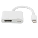 Adaptateur av - meihe - lightning vers hdmi - 1080p hd - compatible iphone / ipad / ipod - blanc