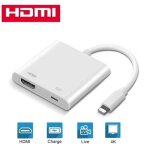 Adaptateur av num�rique 8 broches pour c�ble lightning vers hdmi pour apple iphone 8 7 ipad c�ble adaptateur ...