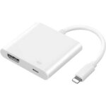 Adaptateur av numrique apple lightning vers cble hdmi pour iphone ipod tablette ios systmes blanc
