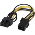 Adaptateur cordon dalimentation pci express 6 pins vers pci express 8 pins - noir - 10 cm - adaptateur ...