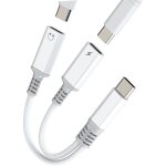 Adaptateur �couteurs usb c jack(2 en 1)double type c casque et chargeur splitter aux audio adaptateur ...