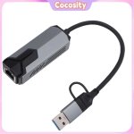 Adaptateur ethernet 5g usb 3. 0 5000 mbps haut d�bit double interface usb - a et usb - c vers rj45 pour ...