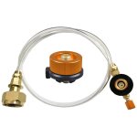 Adaptateur gaz allemand ue tuyau caoutchouc valve pour bouteille longue plate r�chaud ext�rieur label ...