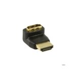 Adaptateur hdmi coud� - connectland - m�le?femelle - coud� vers le haut - angle droit - noir