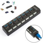 Adaptateur hub 7 ports usb 3. 0 avec indicateur led