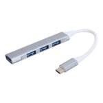 Adaptateur hub c 4 ports usb vers typec 5gbps portable pour macbook pro ordinateur portable tablette ...