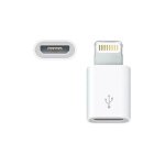 Adaptateur lightning vers micro - usb femelle pour apple iphone 5 6 7 - blanc s033c