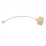 Adaptateur de ligne de telephone jack rj11 male vers double rj11 femelle