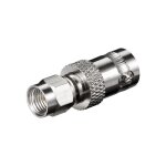 Adaptateur - goobay - sma male vers bnc femelle - plaqu or - cble rg 174 / u - gris