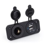 Adaptateur prise 2 ports usb allume cigare chargeur 12v pour auto voiture - jid - roe
