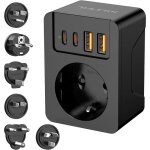 Adaptateur prise france vers usa / uk / jap / aus / afrique du sud / eu adaptateur voyage universel internatio ...