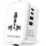 Adaptateur prise universelle voyage international - 5 in1 travel adapter internationale avec 2 usb 2 ...