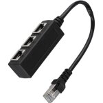 Adaptateur ethernet - non spcifi - rj45 - 1 mle  3 femelles - protection contre interfrences - abs ...