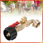 Adaptateur de recharge de gaz avec valve et connecteur de bouteille de gaz en laiton remplissage de bouteilles ...