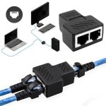 Adaptateur de rpartiteur rj45 - zisonix - 6 ports - noir - abs - interface femelle rj45