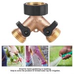 Adaptateur de robinet deau - pas - 2 voies - laiton - connecteur tuyau 3 / 4 - irrigation jardin