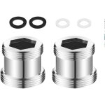 Adaptateur robinets m20 vers m22 - 2 argent standard double filetage aerateur cuisine filtre eau raccord ...