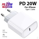 Adaptateur secteur usb - c pd 20w chargeur rapide pour iphone 14 13 12 11 pro usb type c charge rapide ...