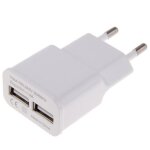 Adaptateur secteur usb pour iphone 12 pro max double prise murale 2 ports courant ac chargeur blanc (5v ...