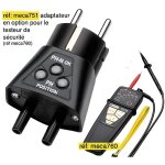 Adaptateur testeur de prises - chauvin arnoux - ca751 - tension - cat iv 600 v - noir