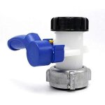 Adaptateur universel ibc - vanne papillon - cuve 1000 litres - robinet ibc 75 mm - robinet  clapet dn50 ...