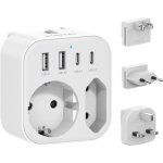 Adaptateur universel adaptateur de prise avec usb c adaptateur de prise international alimentation pour ...