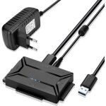 Adaptateur usb 3. 0 vers ide sata - zgeer - 2. 5 3. 5 hdd ssd - noir - transfert de donnes - protection ...