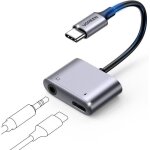 Adaptateur usb c vers jack 3. 5mm - estampille - 2 en 1 - charge rapide 60w - audio st�r�o 24 bits / ...