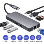 Adaptateur usb c - zgeer - hub usb c avec hdmi 4k - ethernet gigabit - 3 ports usb 3. 0