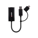 Adaptateur usb vers ethernet - lindy - 43412 - usb 3. 2 gen 1 - gigabit ethernet (rj - 45) - noir