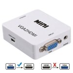 Adaptateur vga vers hdmi - generique - 1080p - blanc - convertisseur audio / vid�o