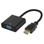 Adaptateur vga vers hdmi pour pc vibox convertisseur television ecran retroprojecteur cable 1080p