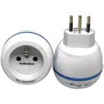 Adaptateur de voyage - lte design - france vers italie - 230v - 2300w - prise 2p + t
