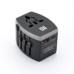 Adaptateur de voyage universel - blanc - fast charge 30w - 1 port usb a - 1 port usb - c - multi - pays ...
