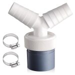 Adaptateur y double �vacuation machine laver �40 / 18 - 24mm avec 2 colliers pour lave - vaisselle