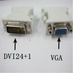Adaptateur - ysfmode - dvi 24 + 1 male vers vga femelle - noir - ecran - longueur 1