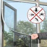 Moustiquaire de fenêtre - adhésif filet anti moustique - 130x150cm - pvc gris Moustiquaire de fenêtre - adhésif filet anti moustique - 130x150cm - pvc gris