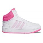 Chaussures adidas hoops 3. 0 mid k pour fille - blanc - basket - ball - multisport - indoor