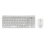 Adj kit clavier + souris sans fil plantinum kw10 blanc et argent