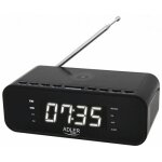 Radio - r�veil - adler - ad 1192b - noir - tuner analogique et num�rique - alarme et snooze