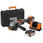Aeg - meuleuse 125 mm 18v brushless 11000 tr / min - 2 batteries pro lithium 50 ah hd chargeur en coffret ...