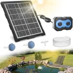 A�rateur solaire pour �tang - zvvn - bouton rotatif - fonction de minuterie - batterie 2200 mah