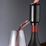 Arateur de vin lectrique dcanteur carafe  dcanter distributeur de vin automatique (noir) [136]