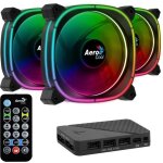 Aerocool - astro 12 pro argb (pack de 3) - 3x120mm avec led argb - pour boitier pc - noir