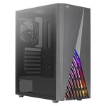 Bo�tier pc atx - aerocool - deltabkv1 - fa�ade rgb - fen�tre lat�rale - ventilateurs 120mm